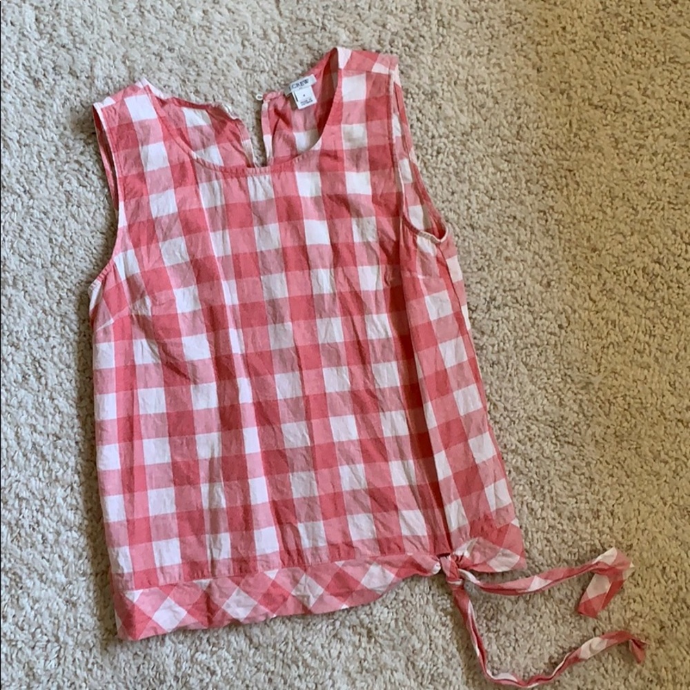 Pink gingham top